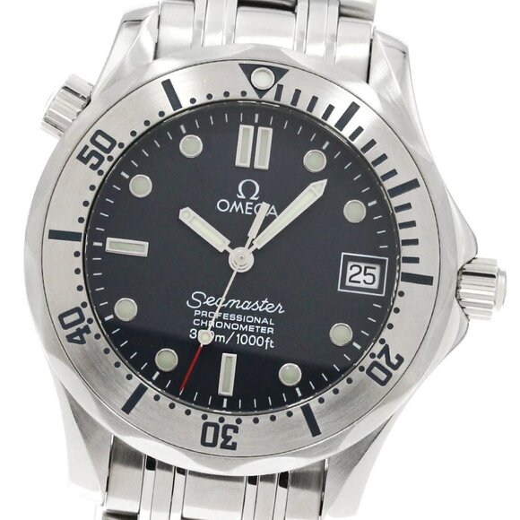 OMEGA Seamaster300 2550.80 Date Navy Dial Automatic Boy's Watch_849337 - Picture 1 of 6